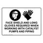 PPE General Sign Face Shield And Long Gloves Required