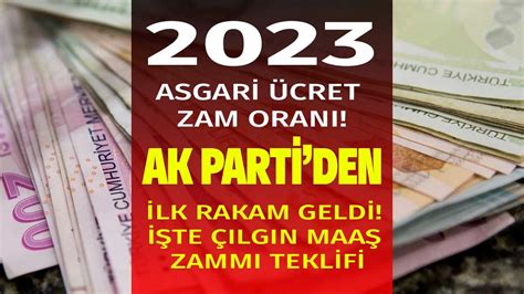 2023 asgari ücret zam oranı için AK Parti den ilk rakam geldi 2023 te