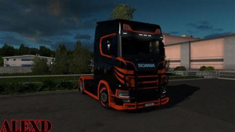 Scania Ntg Orange Drl V X Gamesmods Net Fs Fs Ets Mods