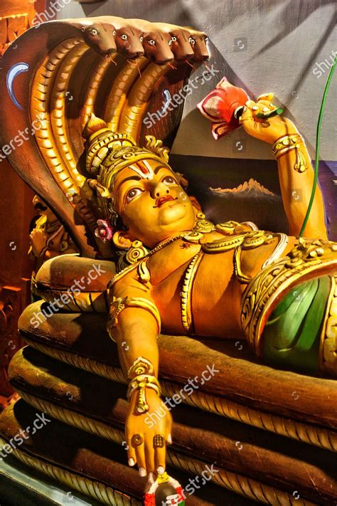 Figure Padmanabhaswamy Lord Vishnu Anantha Shayana Editorial Stock