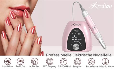 Nagelfr Ser F R Geln Gel Aufladbare Elektrische Nagelfeile U Min