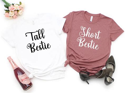 Best Friend T Shirts Tall And Short Bestie Matching T Shirts Etsy