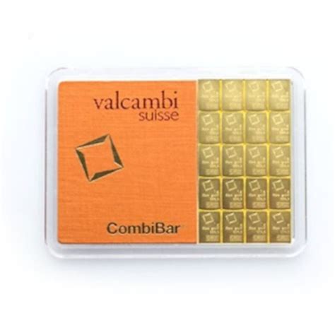 20 Gram Gold Combi Bar Valcambi European Mint