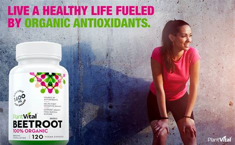 Plantvital Organic Beetroot Capsules 1400mg Super High Potency 700mg Per Cap Beet Root Powder