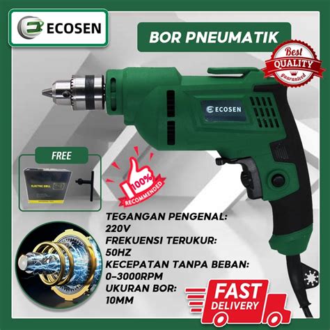 Jual ECOSEN 10mm Reversible Electric Drill 800W Hand Electric Drill