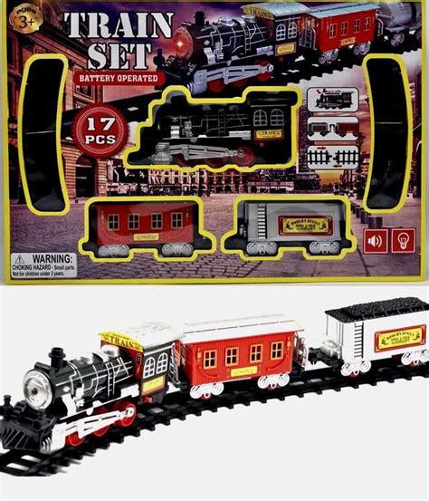 classic train set  lights  sounds battery operated model