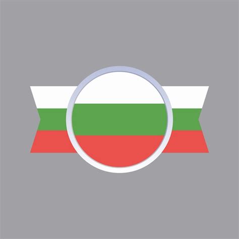 Ilustraci N De La Plantilla De La Bandera De Bulgaria Vector Premium