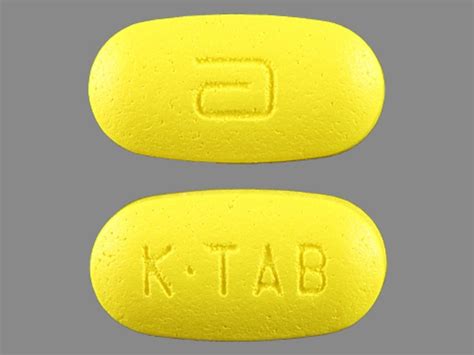 Oval Yellow Ktab A Images K Tab Potassium Chloride Ndc 43353 790