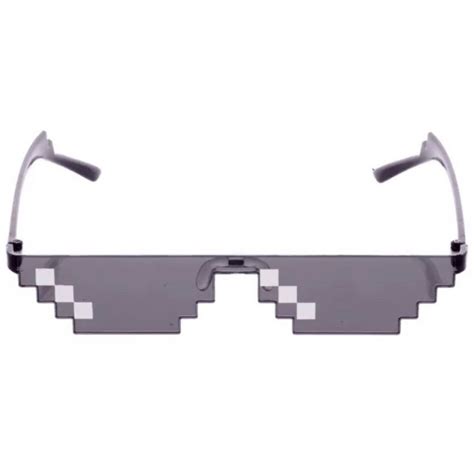 Thug Life Pixel Minecraft Sunglasses Anime Sunglasses T Etsy