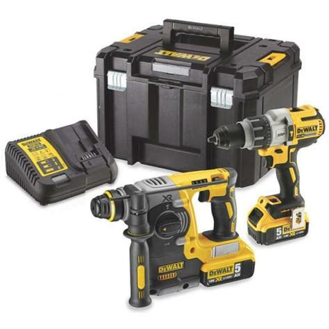 DeWALT DCK229P2T GB Brushless Combi And SDS Drill 18V Twin Pack