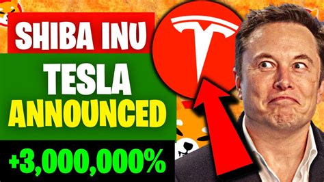 Shiba Inu Coin News Today Elon Musk Tesla To Accept Shiba Inu As