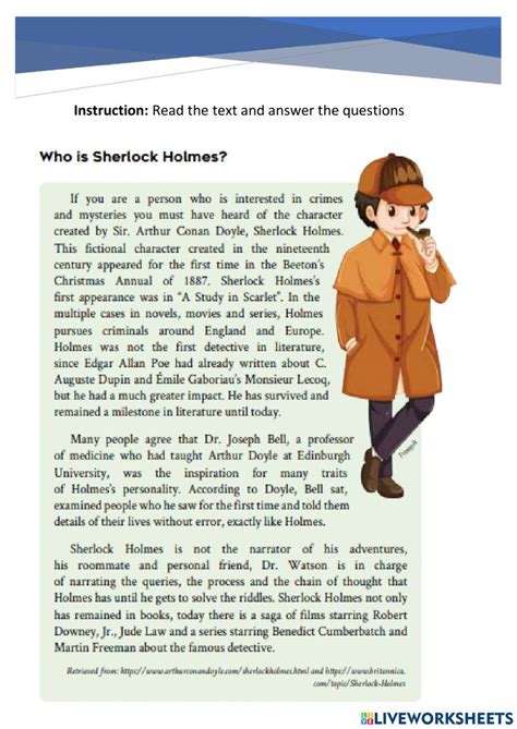 Sherlock Holmes 5149460 Teresa33 Liveworksheets