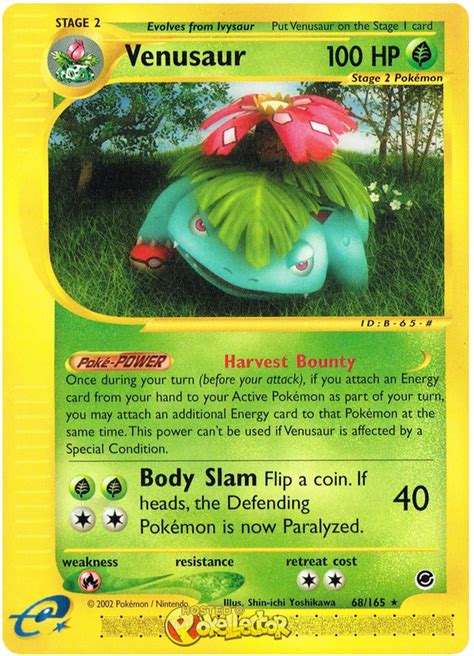 Venusaur 68 Expedition Pokémon karty