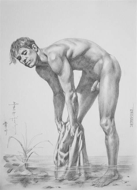 Original Sketch Male Nude Man 60820 Dibujo Por Hongtao Huang Artmajeur