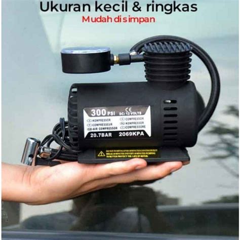 Jual Kompresor Mini Pompa Angin Ban Mobil Motor Air Compressor DC