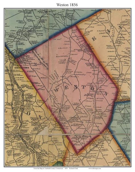 Fairfield County Ct Single Map Reprints