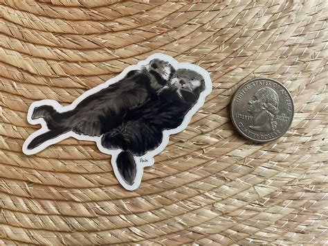 Sea Otter Stickers Small Pack of 9 Joey the Sea Otter Marine - Etsy