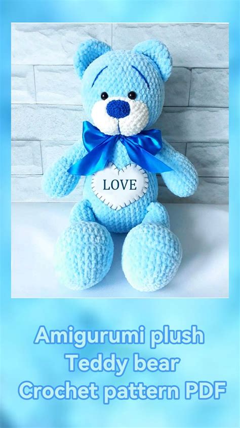 Amigurumi Plush Teddy Bear Crochet Pattern Toy Tutorial Etsy Crochet Toys Crochet Teddy