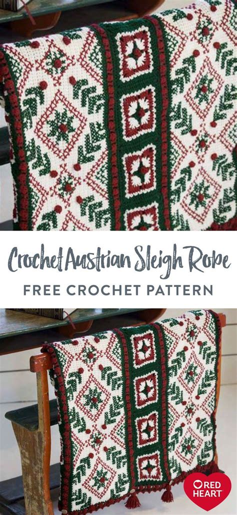 Free Crochet Austrian Sleigh Robe Pattern Using Red Heart Super Saver