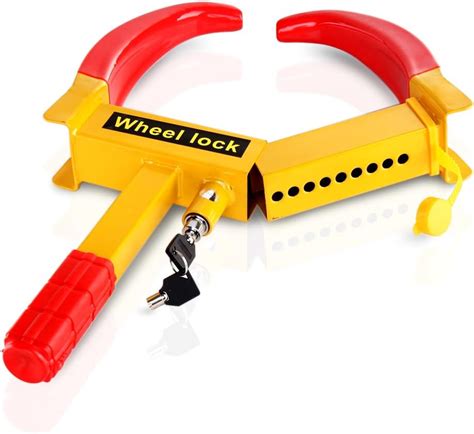 Flexzion Trailer Wheel Lock Anti Theft Wheel Clamp Lock Heavy Duty