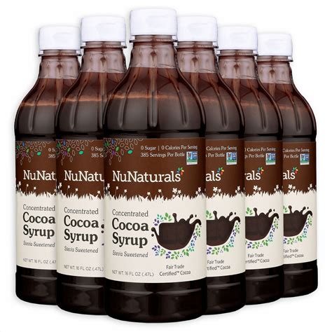 Cocoa Chocolate Syrup 16 Oz Stevia Syrup Stevia By Nunaturals