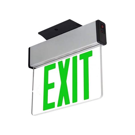 Medinah Power Led Emergency Edge Lit Exit Sign Min Backup Damp