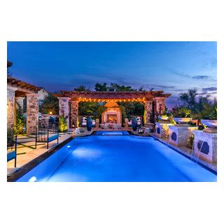 Mansion Designed By Fratantoni Design Rustic Pool Phoenix By