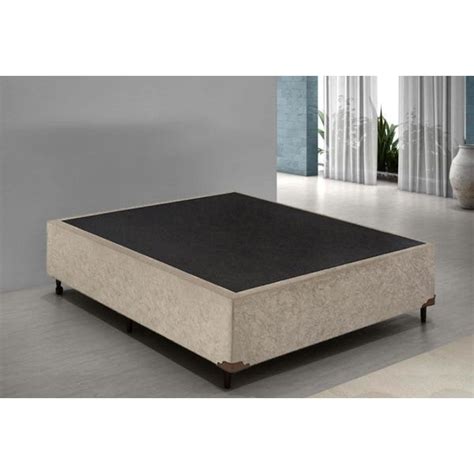 Base Cama Box Casal Suede 138x188 Bege MadeiraMadeira