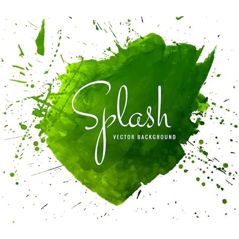 Free Vector Modern Green Watercolor Splash Background