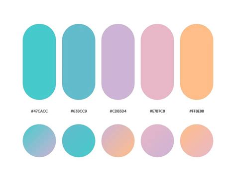 32 Beautiful Color Palettes With Their Corresponding Gradient Palettes