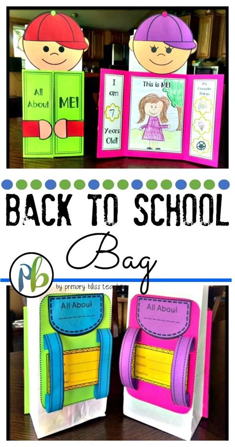 Adorable Back To School Craft Activity For The First Day Of School Or