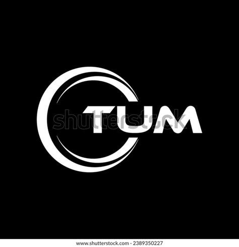 tum letter logo design inspiration unique stock vector royalty