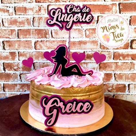 Topo de bolo para chá de lingerie da Greice greiceaguilar Obrigada a cliente voenidoces pelo