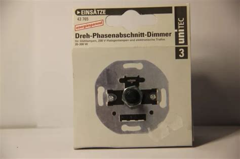 Dreh Phasenanschnitt Dimmer Unitec Einsatze W Fur Gluhlampen