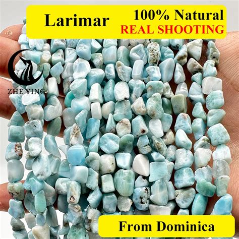 6 8mm Nieregularny Naturalny Kamie Larimar Lu Ne Koraliki Przek Adki