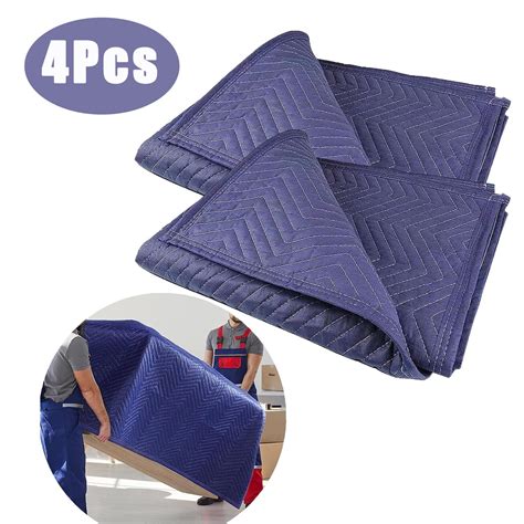 4Pcs Heavy Duty Moving & Packing Blankets, 40×72 Inches Professional ...