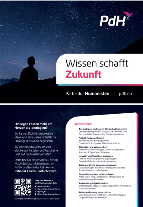 Flyer Zukunft Partei Der Humanisten