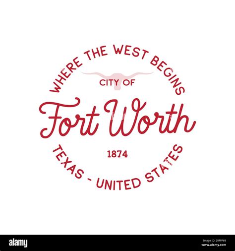 Fort Worth, Texas Vector design template. Fort Worth, Texas logotype ...