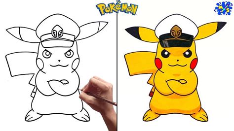 How To Draw Pikachu With A Hat