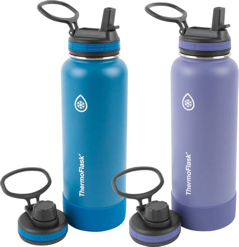 ThermoFlask Paquete De 2 Botellas De Agua De Acero Inoxidable