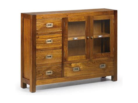 Console En Bois Massif De Mindy Tiroirs Portes Orka Cm