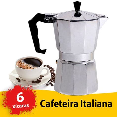 Cafeteira Italiana Moka 6 Xícaras Alumínio Premium 300ml Café Express