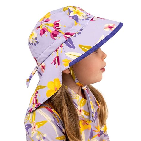 Kids Water Repellent Adventure Hats Tropical Bloom Jan And Jul