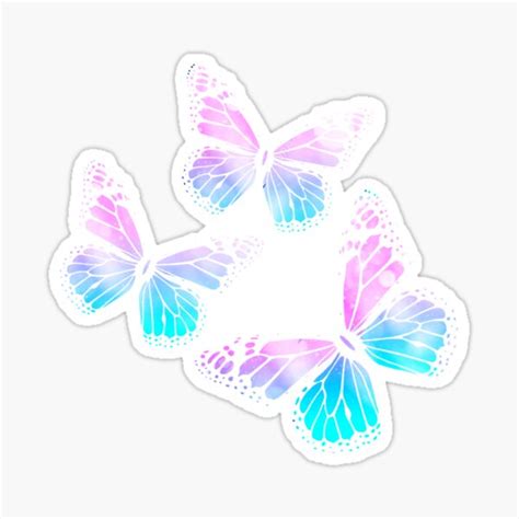 Soft Pastel Butterflies Sticker For Sale By Magicacandyc Redbubble