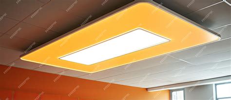 Premium AI Image | Office building light fixture with modern design and LED technology