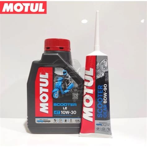 Jual Paket Oli Mesin Dan Gardan Motul Scooter Le W L Original