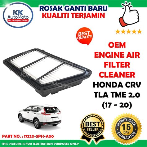 OEM Engine Air Filter Cleaner Honda CRV TLA TME 2 0 17 20 17220