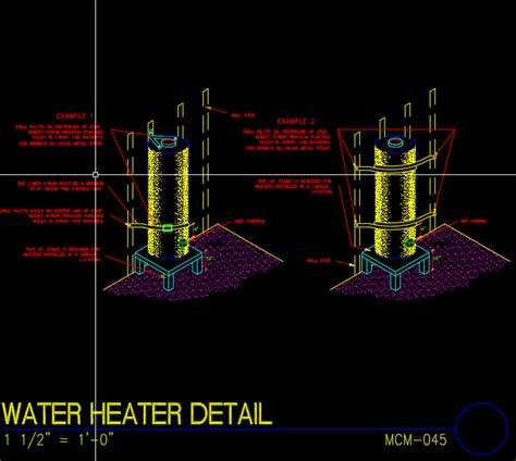 Shower Water Heater Cad Block Design Talk