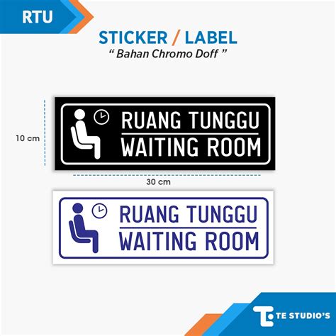 Jual Sign Sticker Ruang Tunggu Stiker Ruang Tunggu Stiker Waiting