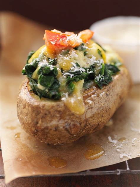 Stuffed Baked Potatoes With Spinach Recipe Eat Smarter Usa